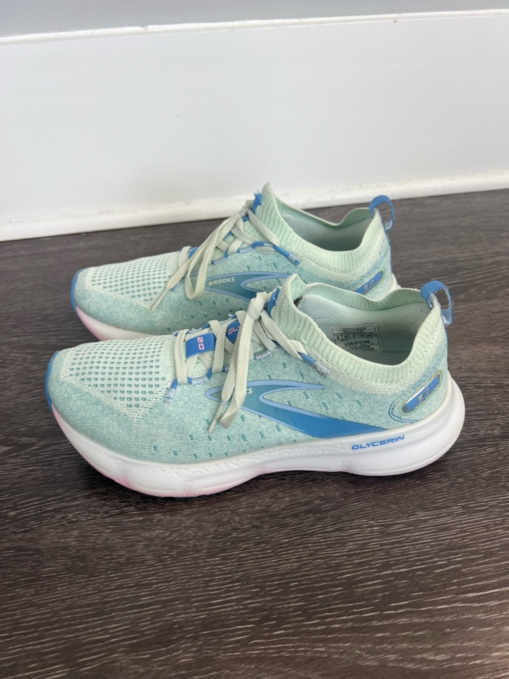 Brooks Glycerin StealthFit 20 Women's Running Shoes in 'Blue Glass Open Air' - Picture 4 of 10
